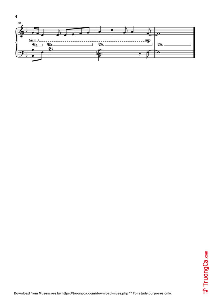 Page 4 of the piano sheet music PDF Piano - sweet hibiscus tea Piano by Penelope Scott