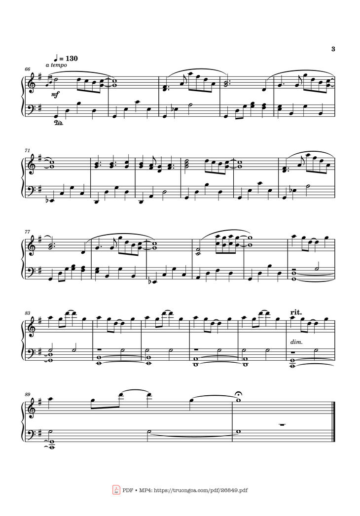 Page 3 of the piano sheet music PDF - Ask Me Why – Joe Hisaishi Piano by WaterDragon315