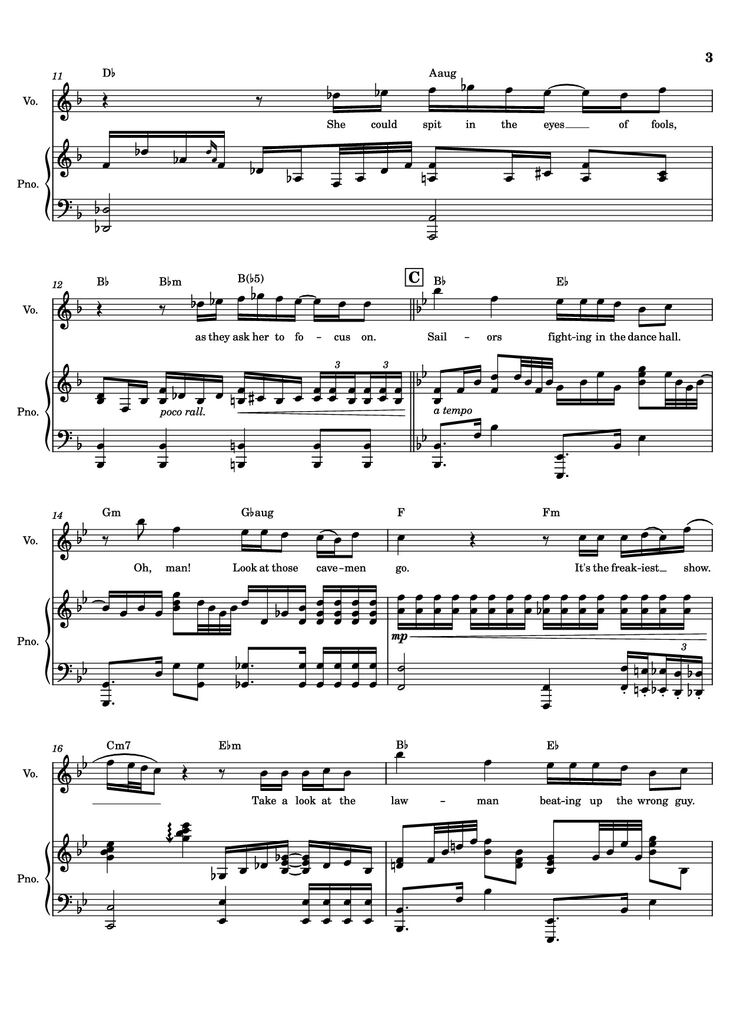 Page 3 of the piano sheet music PDF - Life On Mars? – David Bowie by Undefined