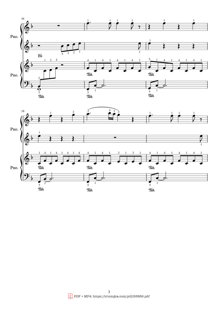 Page 3 of the piano sheet music PDF Piano - My Heart Will Go On Piano duet by Céline Dion