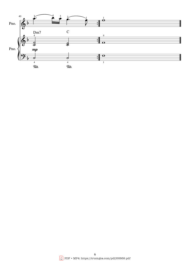 Page 6 of the piano sheet music PDF Piano - My Heart Will Go On Piano duet by Céline Dion