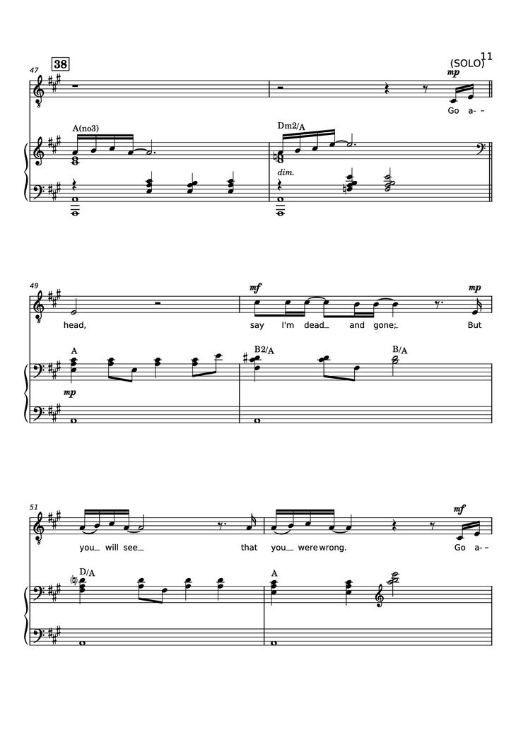 Page 11 of the piano sheet music PDF Piano - Rise Again Piano by Words and Music by
