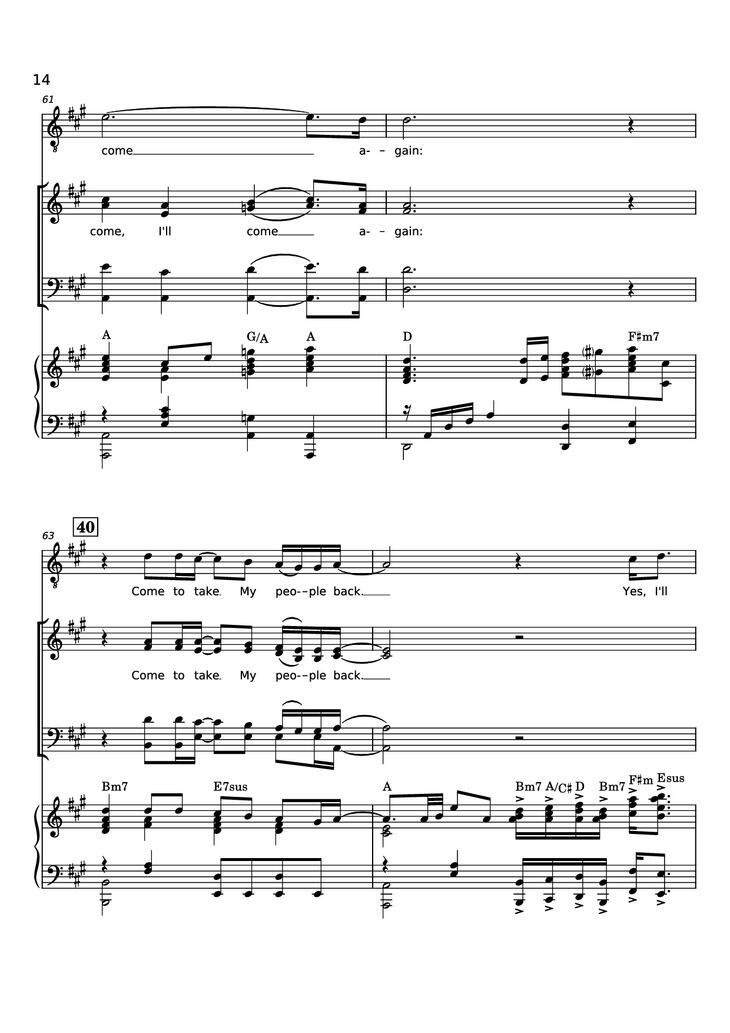 Page 14 of the piano sheet music PDF Piano - Rise Again Piano by Words and Music by