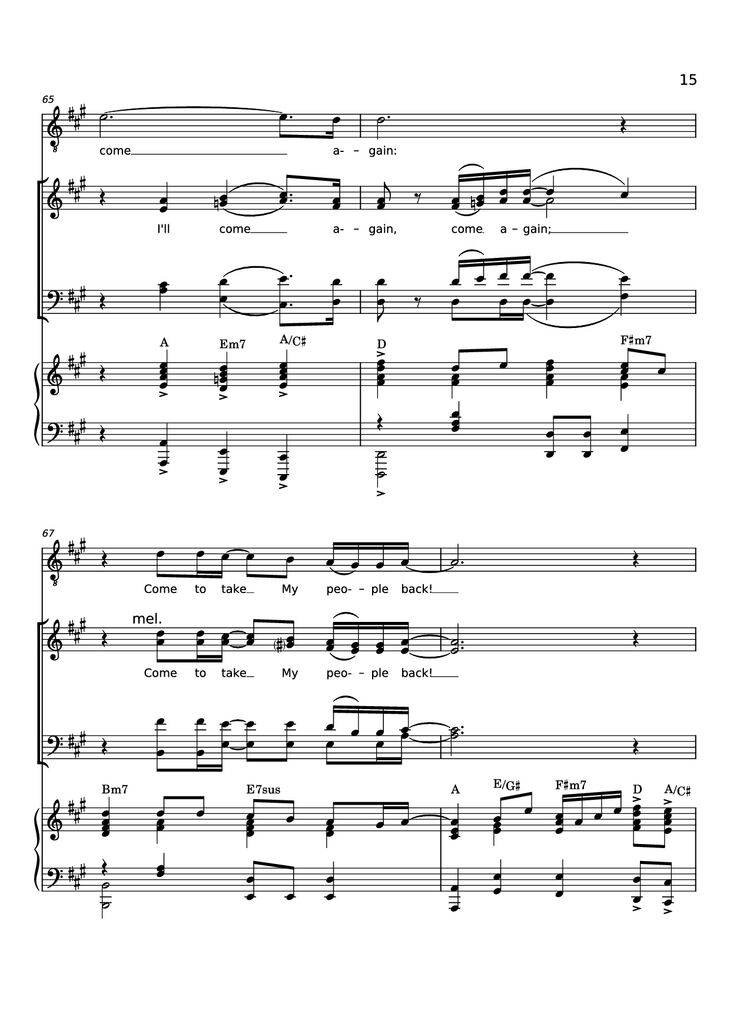 Page 15 of the piano sheet music PDF Piano - Rise Again Piano by Words and Music by