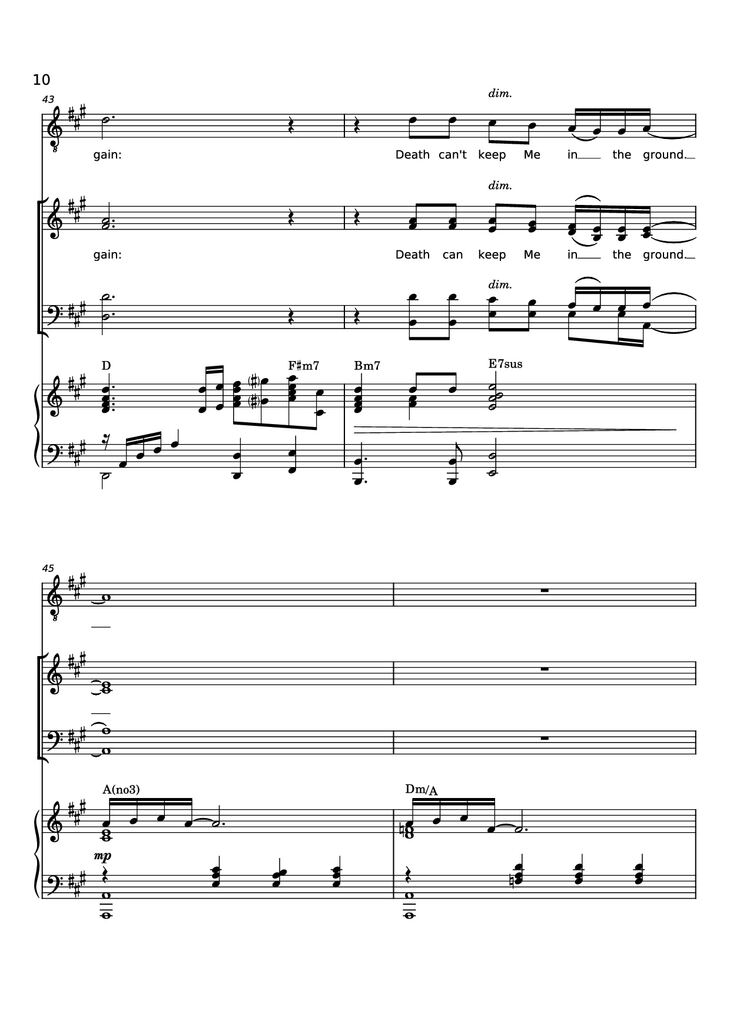 Page 10 of the piano sheet music PDF Piano - Rise Again Piano by Words and Music by