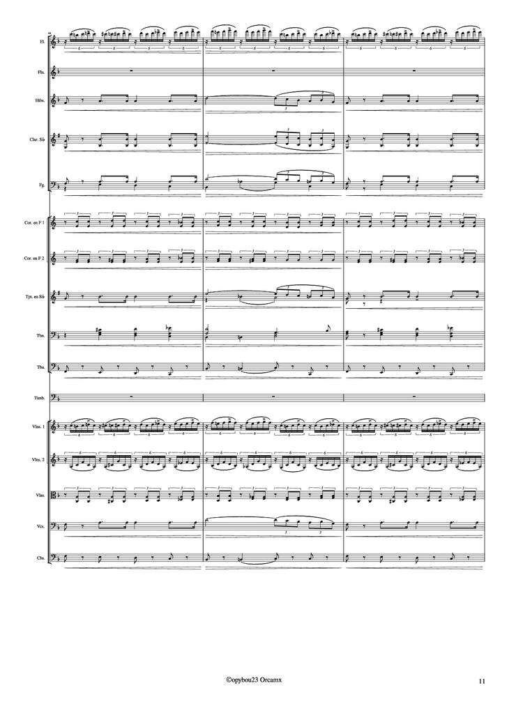 Page 11 of the piano sheet music PDF - Coro de Esclavos Hebreos by G. Verdi