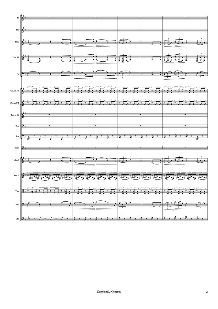 Page 4 of the piano sheet music PDF - Coro de Esclavos Hebreos by G. Verdi