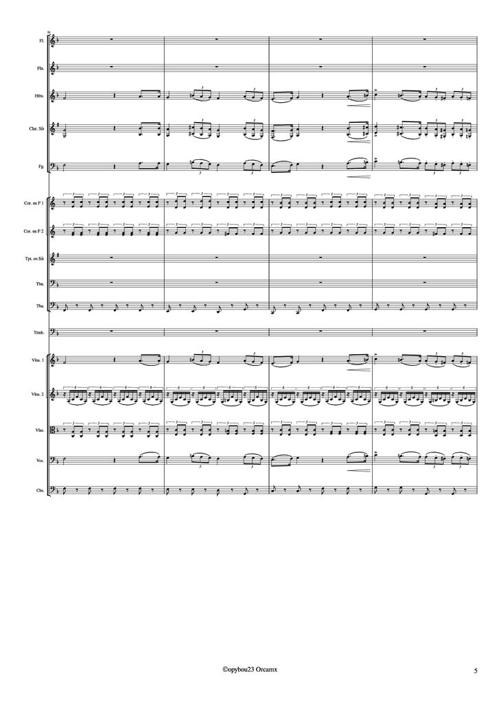 Page 5 of the piano sheet music PDF - Coro de Esclavos Hebreos by G. Verdi