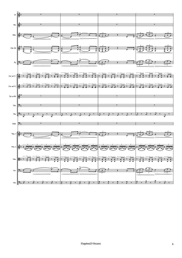 Page 6 of the piano sheet music PDF - Coro de Esclavos Hebreos by G. Verdi