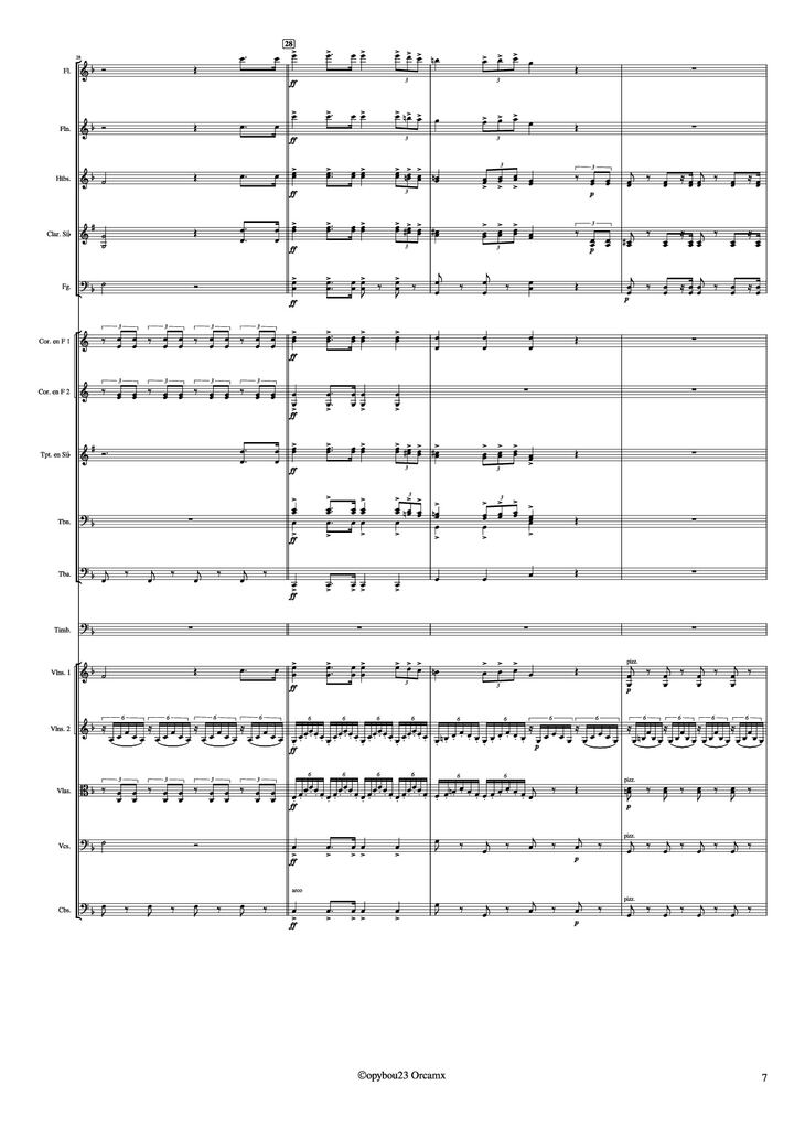 Page 7 of the piano sheet music PDF - Coro de Esclavos Hebreos by G. Verdi
