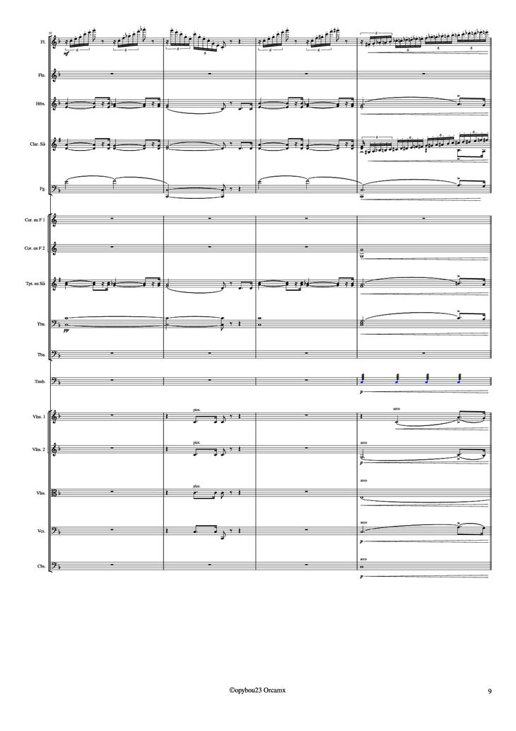 Page 9 of the piano sheet music PDF - Coro de Esclavos Hebreos by G. Verdi