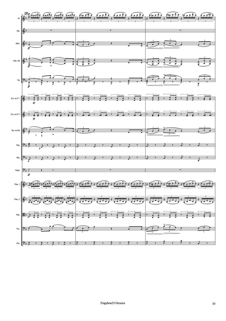 Page 10 of the piano sheet music PDF - Coro de Esclavos Hebreos by G. Verdi