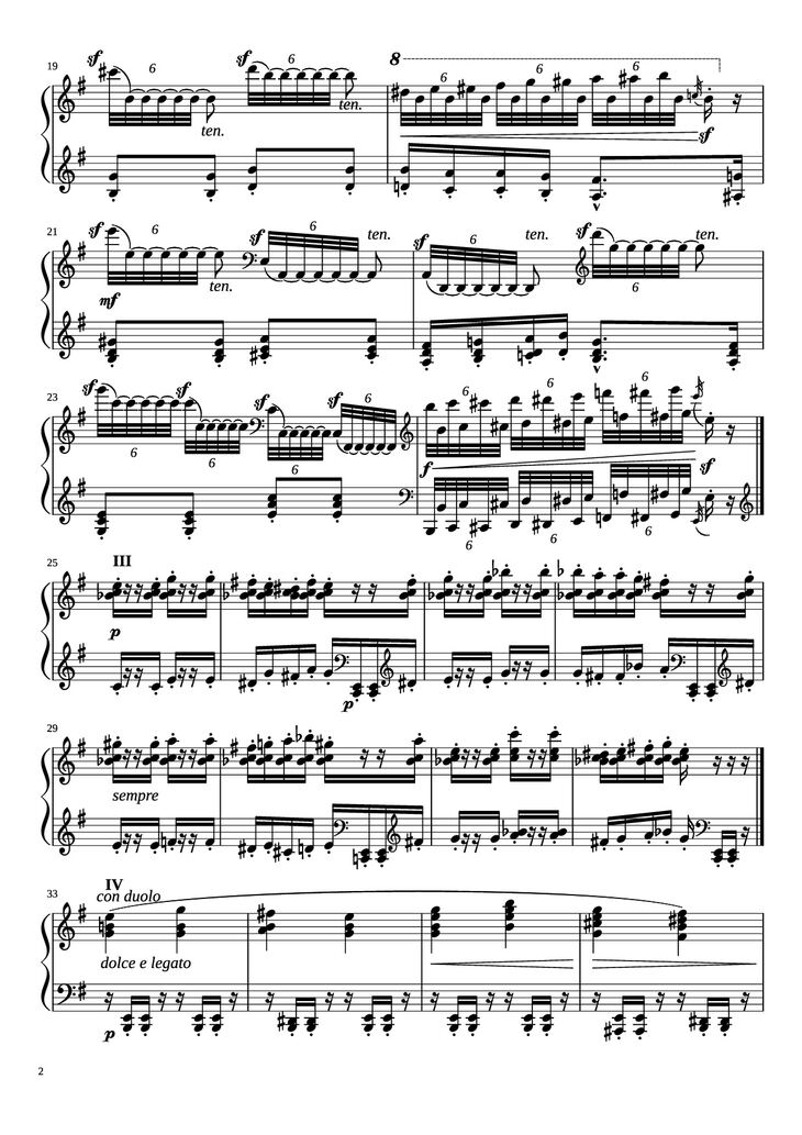 Page 2 of the piano sheet music PDF Piano - Étude in E Minor Piano by Charles-Valentin Alkan