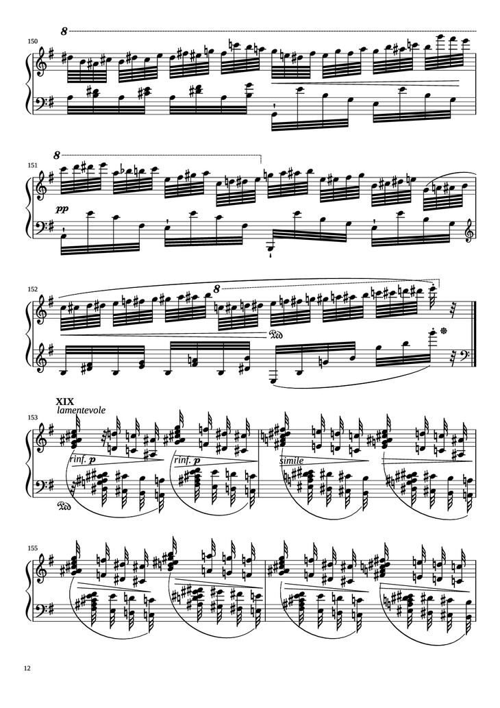 Page 12 of the piano sheet music PDF Piano - Étude in E Minor Piano by Charles-Valentin Alkan