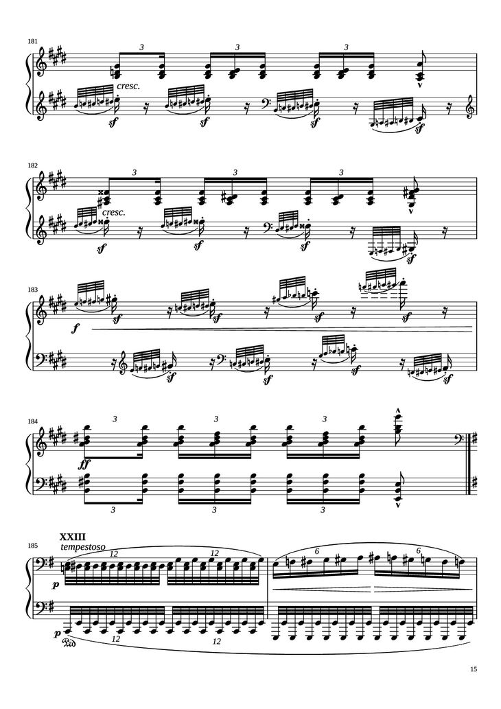 Page 15 of the piano sheet music PDF Piano - Étude in E Minor Piano by Charles-Valentin Alkan