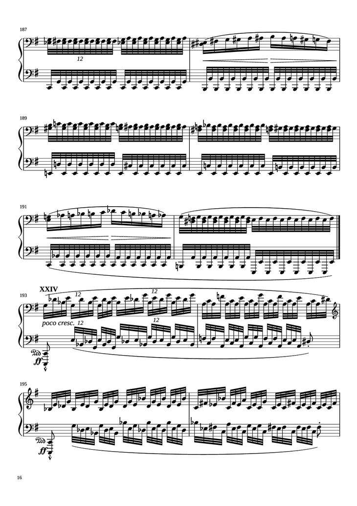 Page 16 of the piano sheet music PDF Piano - Étude in E Minor Piano by Charles-Valentin Alkan