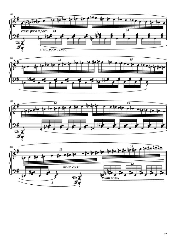 Page 17 of the piano sheet music PDF Piano - Étude in E Minor Piano by Charles-Valentin Alkan