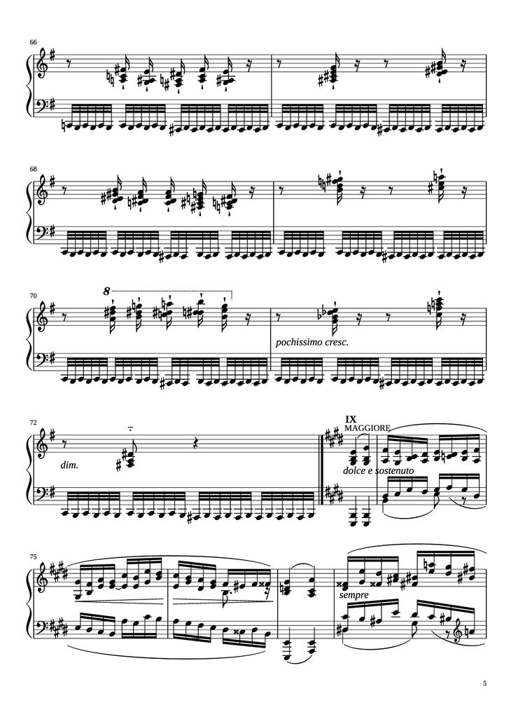 Page 5 of the piano sheet music PDF Piano - Étude in E Minor Piano by Charles-Valentin Alkan