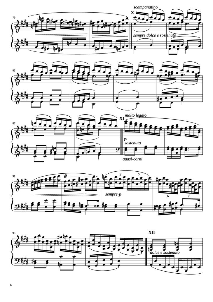 Page 6 of the piano sheet music PDF Piano - Étude in E Minor Piano by Charles-Valentin Alkan