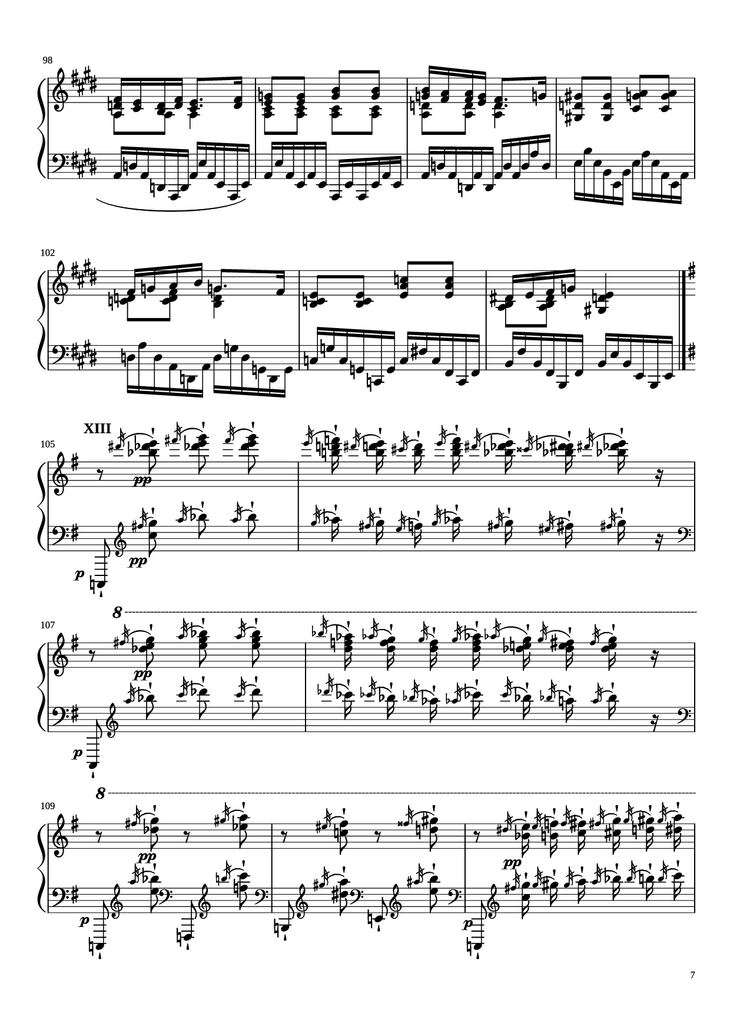 Page 7 of the piano sheet music PDF Piano - Étude in E Minor Piano by Charles-Valentin Alkan