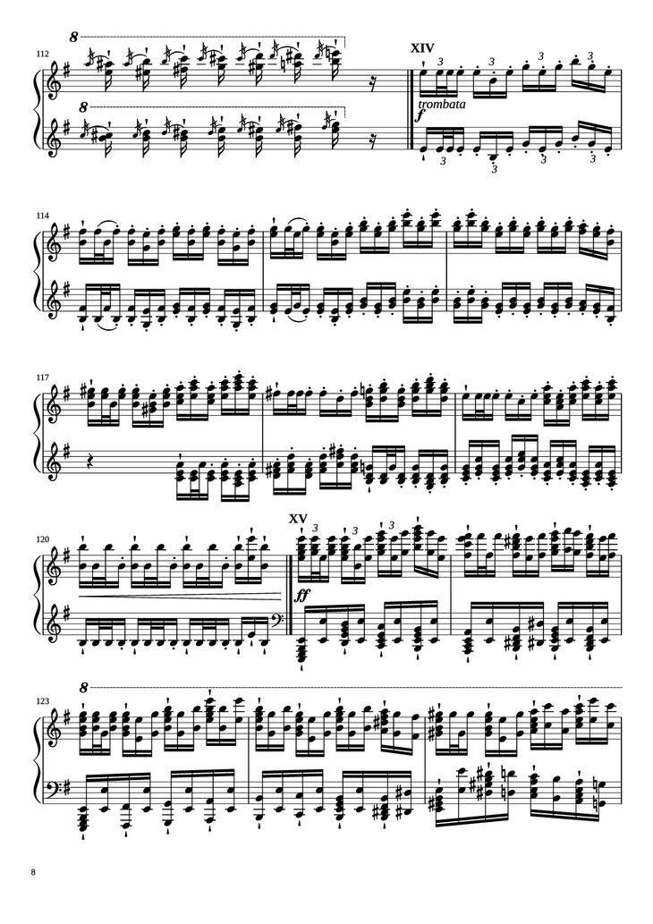 Page 8 of the piano sheet music PDF Piano - Étude in E Minor Piano by Charles-Valentin Alkan