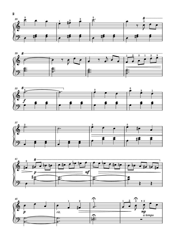 Page 2 of the piano sheet music PDF Piano - Married Life (Theme from Up) Piano by Michael Giacchino