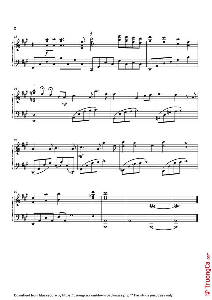 Page 2 of the piano sheet music PDF Piano - Memories - Nicole Lacsamana Piano by Kyle Patrick Naval