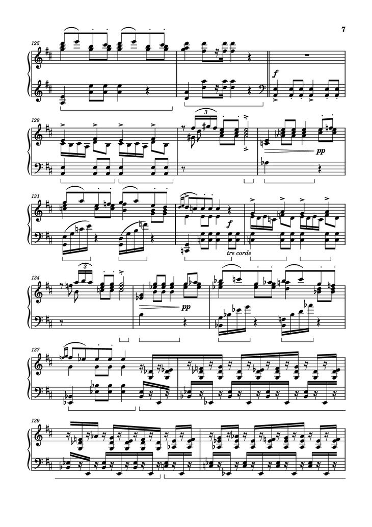 Page 7 of the piano sheet music PDF Piano - Wedding Day at Troldhaugen Piano by Vincent
