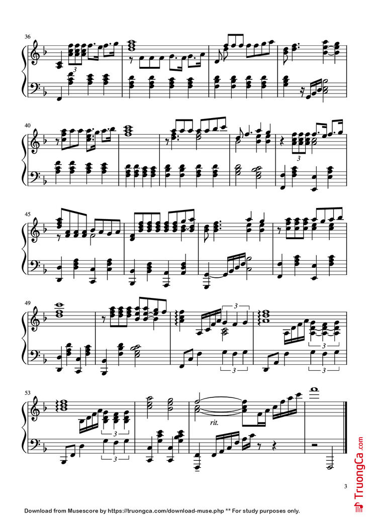Page 3 of the piano sheet music PDF Piano - I Dreamed A Dream Piano by Music By Claude-Michel Schonber