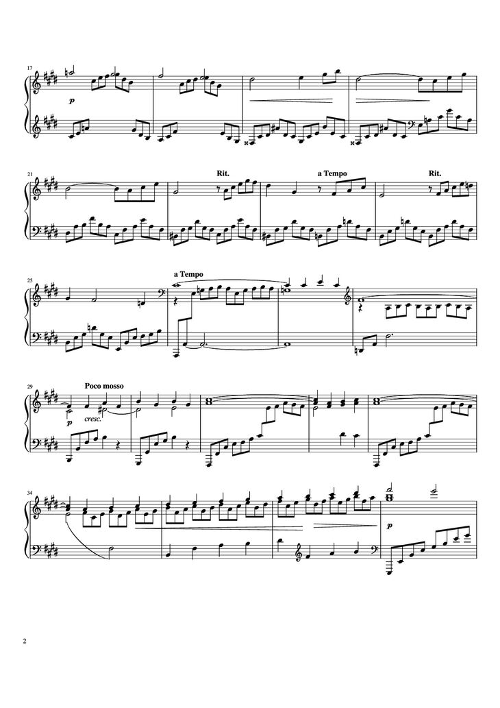 Page 2 of the piano sheet music PDF Piano - Première Arabesque Piano by Claude Debussy
