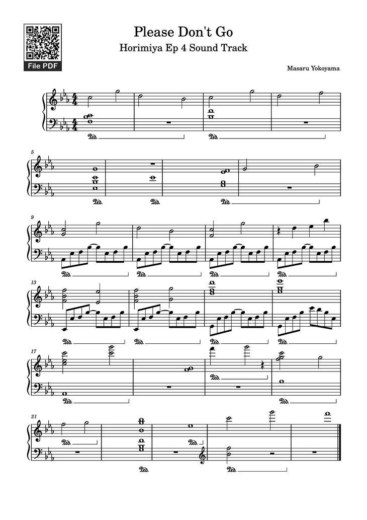 Page 1 of the piano sheet music PDF Piano - Please Don