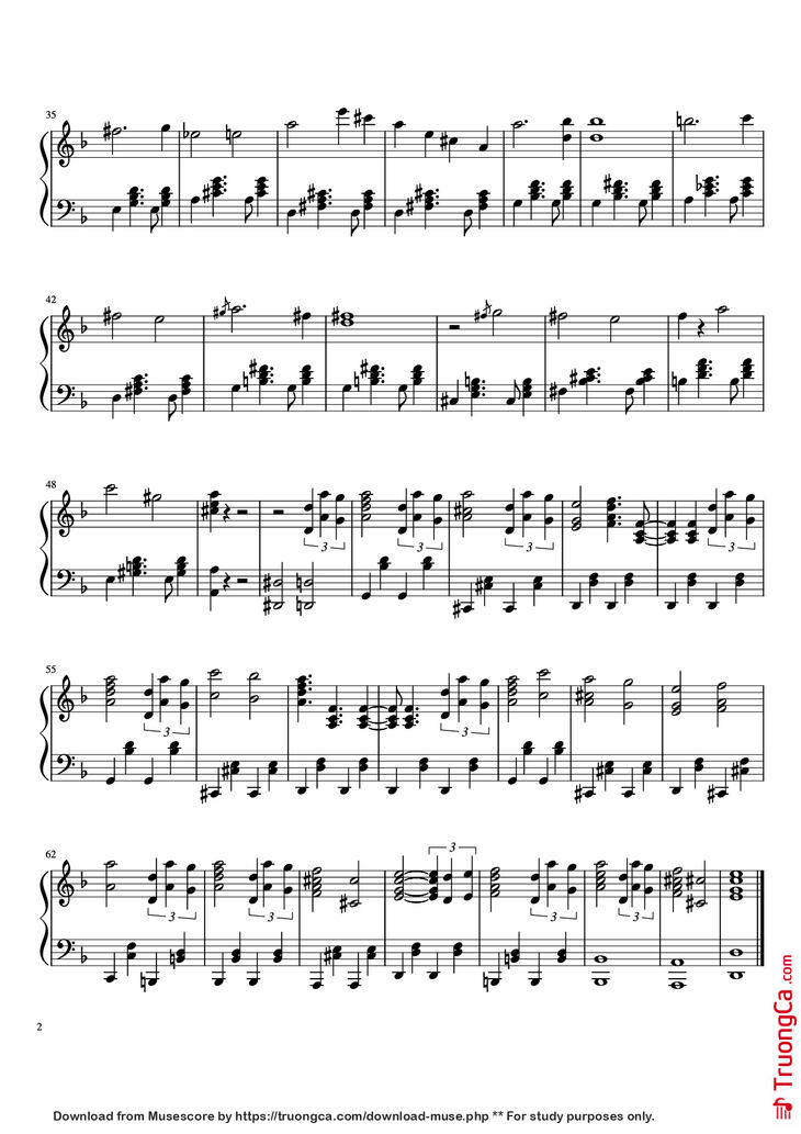 Page 2 of the piano sheet music PDF Piano - Rascal Does Not Dream of Bunny Girl Senpai ED Piano by Undefined