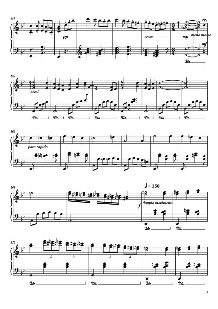 Page 5 of the piano sheet music PDF Piano - Merry-Go-Round Of Life Piano by Composer: Joe Hisaishi