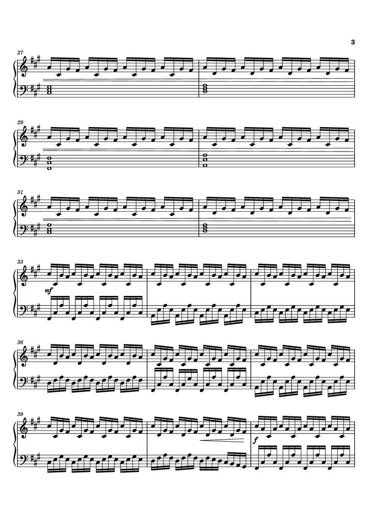 Page 3 of the piano sheet music PDF Piano - Experience Piano by Ludovico Enaudi