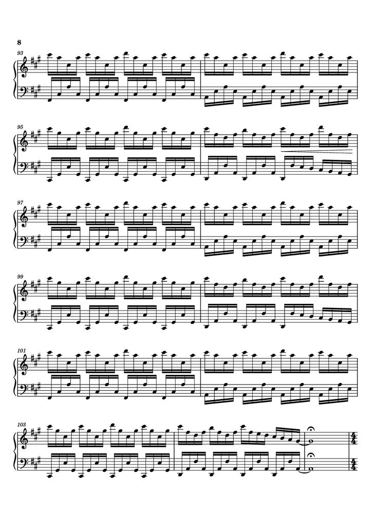 Page 8 of the piano sheet music PDF Piano - Experience Piano by Ludovico Enaudi