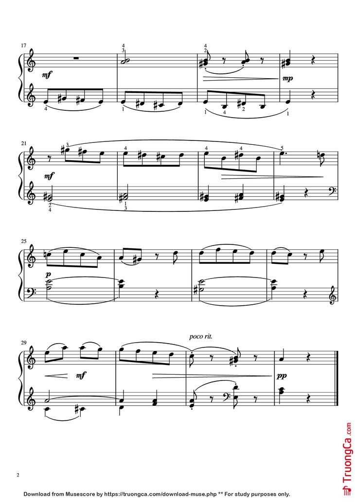 Page 2 of the piano sheet music PDF Piano - Adagio Piano by Daniel Steibelt