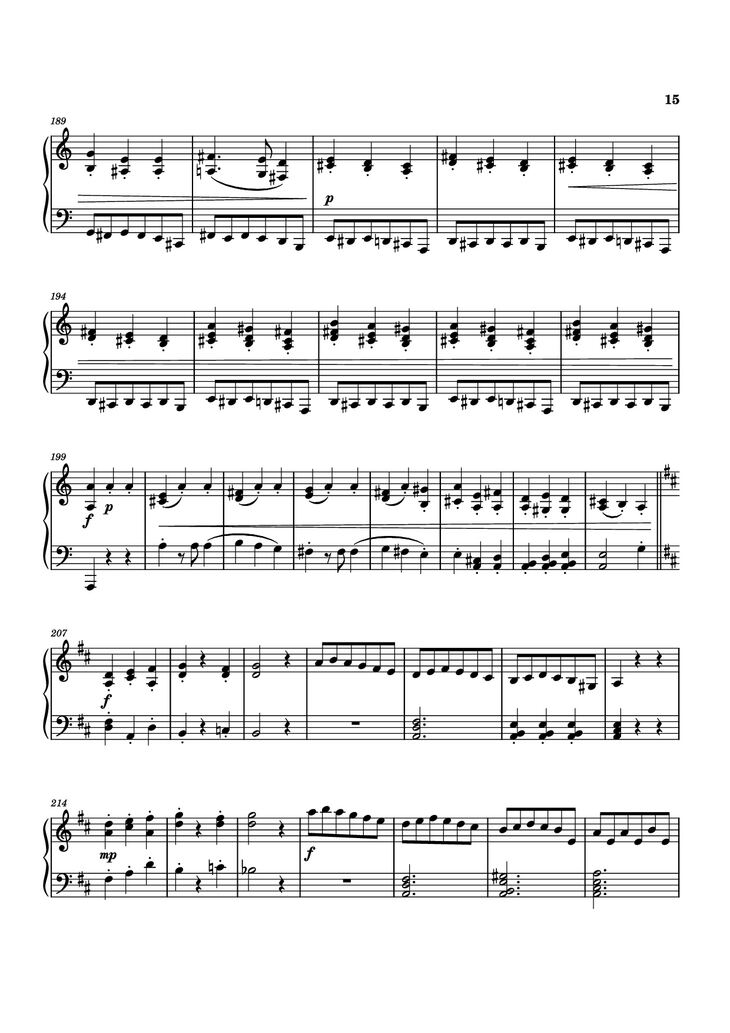 Page 15 of the piano sheet music PDF Piano - Piano Sonata No. 12 in D minor by Michael Nicht
