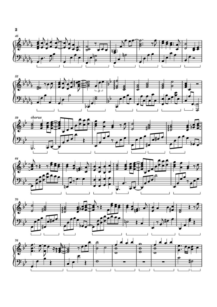 Page 2 of the piano sheet music PDF Piano - Twilight in Upper West Piano by Izumi Hirotaka