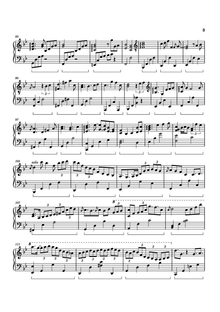 Page 3 of the piano sheet music PDF Piano - Twilight in Upper West Piano by Izumi Hirotaka