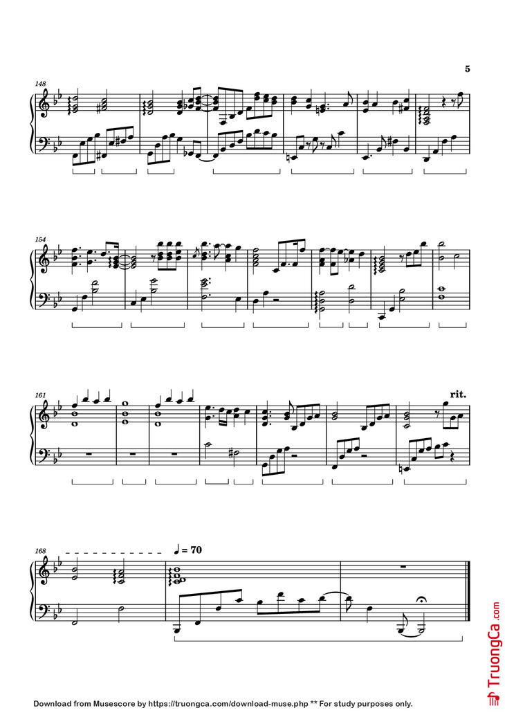 Page 5 of the piano sheet music PDF Piano - Twilight in Upper West Piano by Izumi Hirotaka