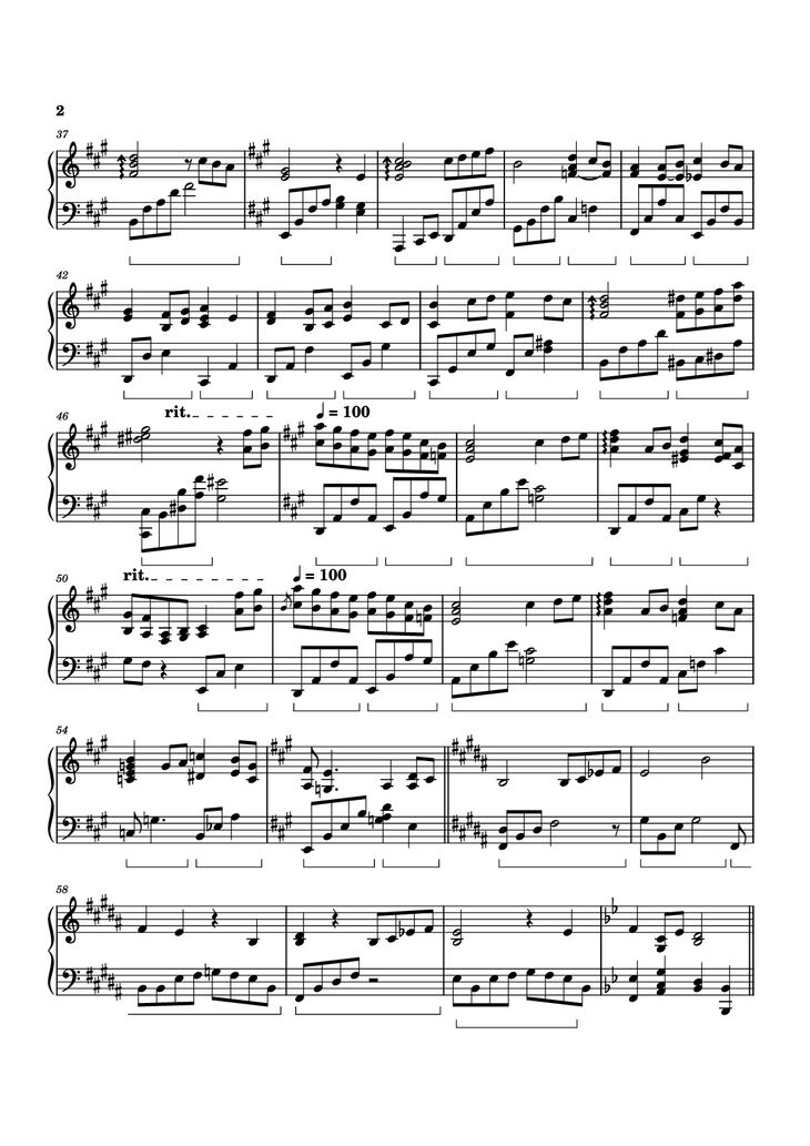 Page 2 of the piano sheet music PDF Piano - Elegy for Silence Piano by Izumi Hirotaka