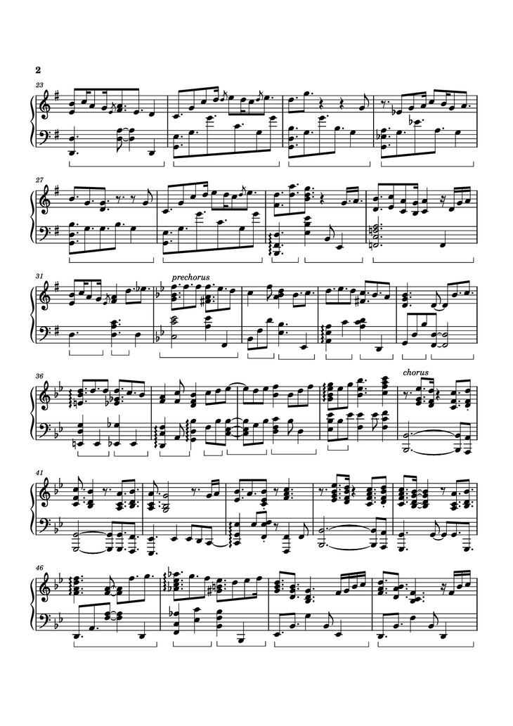 Page 2 of the piano sheet music PDF Piano - Dandelion Hill Piano by Izumi Hirotaka