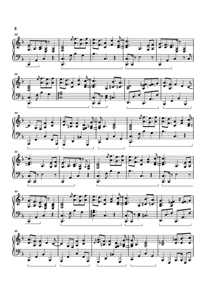 Page 2 of the piano sheet music PDF Piano - El Mirage Piano by Izumi Hirotaka