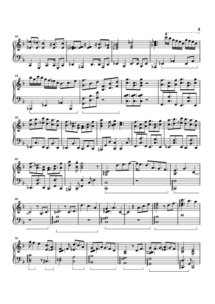 Page 3 of the piano sheet music PDF Piano - El Mirage Piano by Izumi Hirotaka