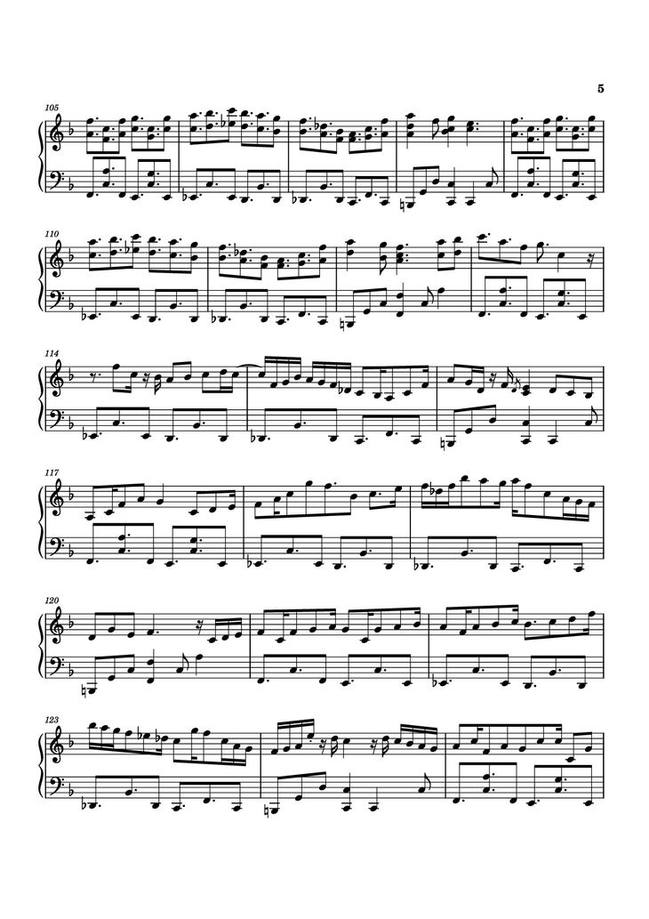 Page 5 of the piano sheet music PDF Piano - El Mirage Piano by Izumi Hirotaka