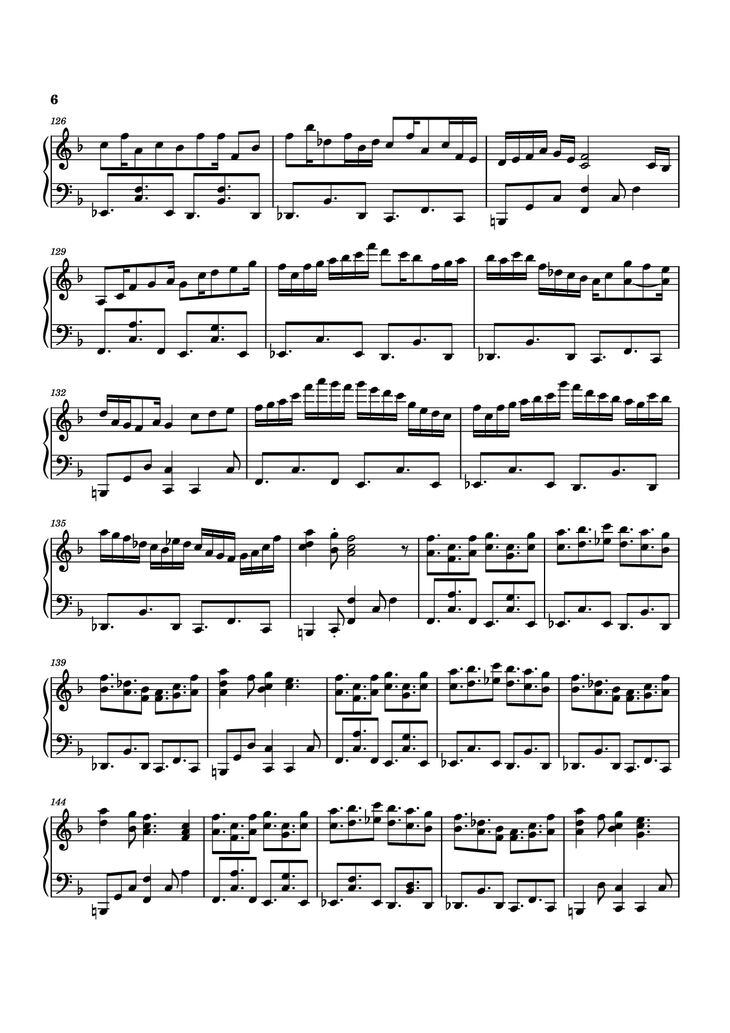 Page 6 of the piano sheet music PDF Piano - El Mirage Piano by Izumi Hirotaka