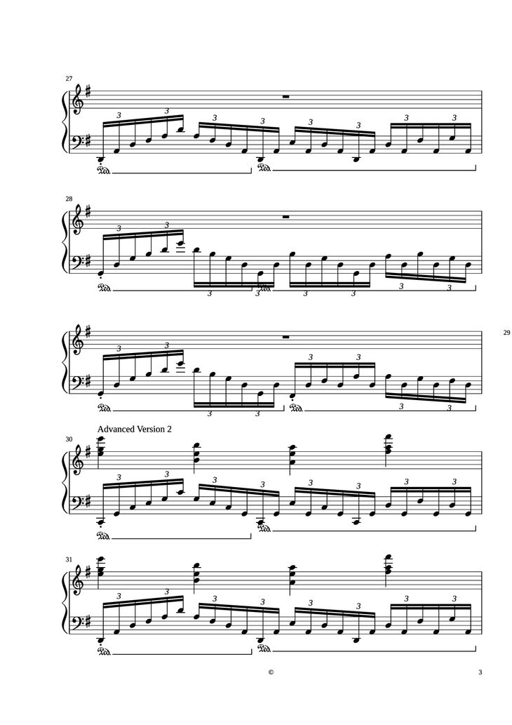 Page 3 of the piano sheet music PDF Piano - Kingdom Hearts - Dearly Beloved Piano by Yoko Shimomura