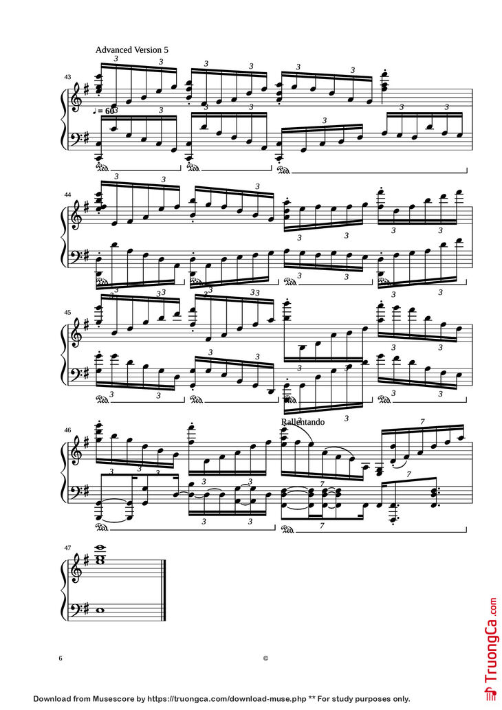 Page 6 of the piano sheet music PDF Piano - Kingdom Hearts - Dearly Beloved Piano by Yoko Shimomura