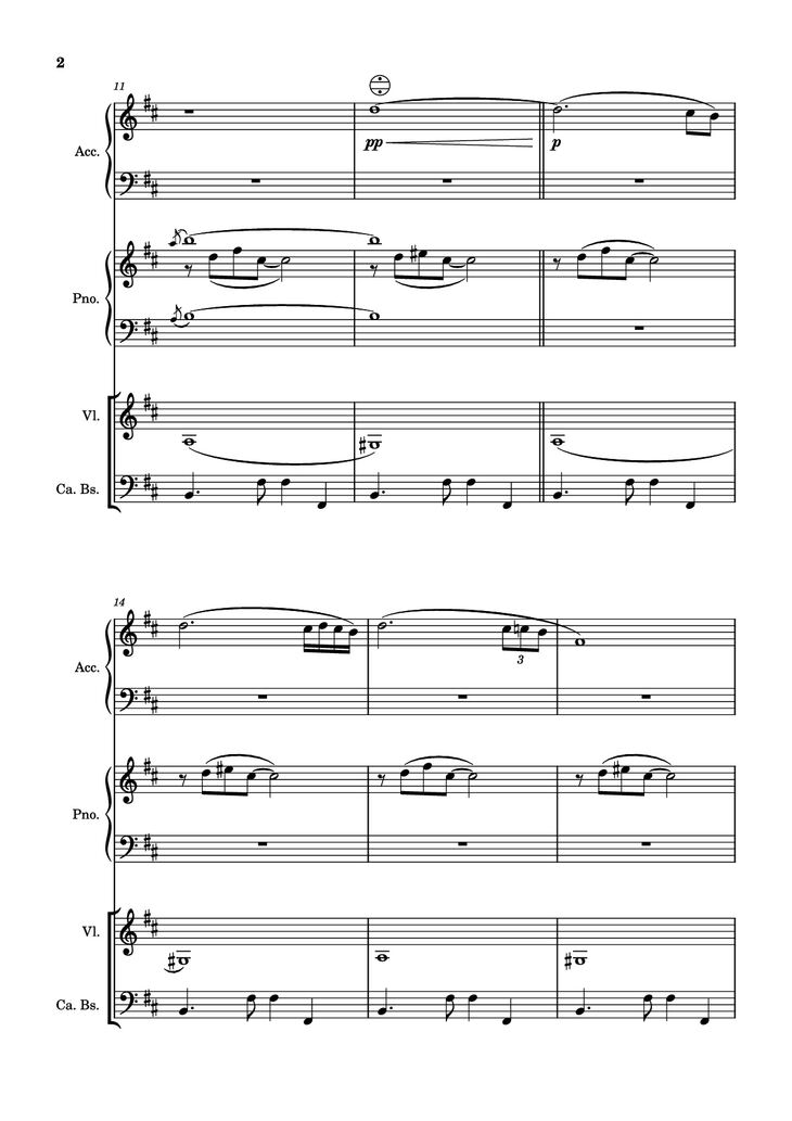 Page 2 of the piano sheet music PDF Piano - Milonga del ángel Piano by A. Piazolla