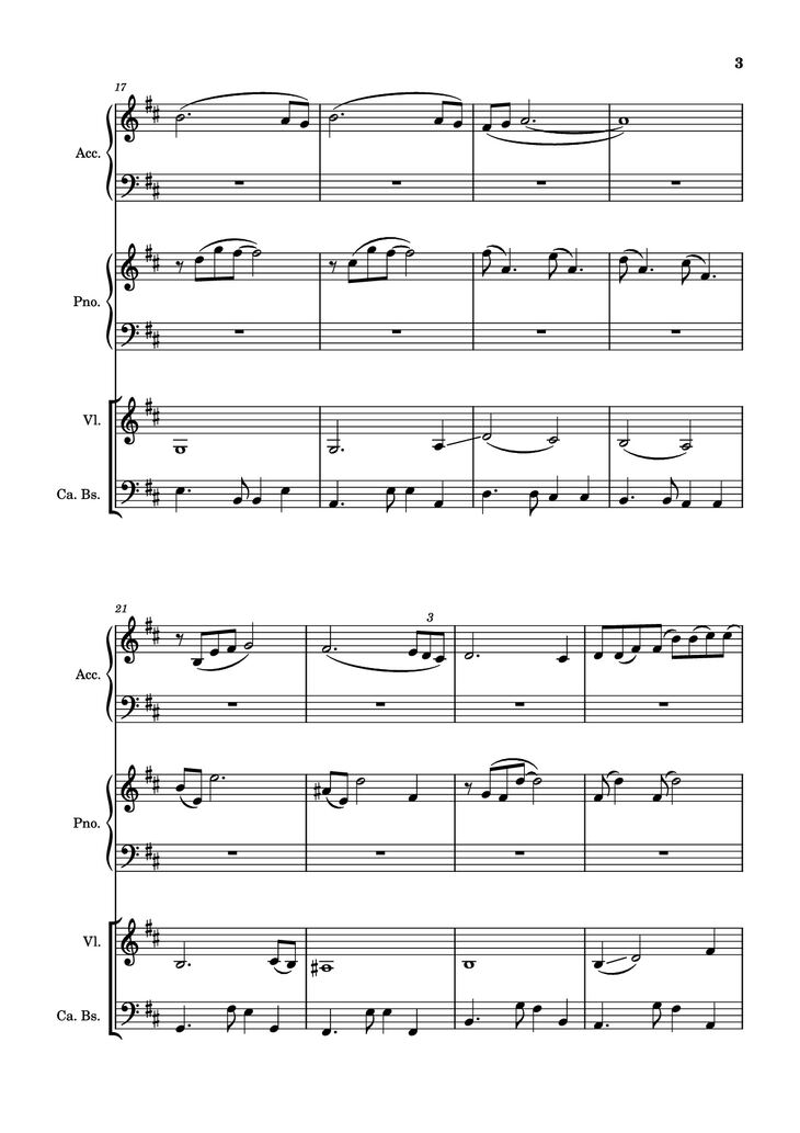 Page 3 of the piano sheet music PDF Piano - Milonga del ángel Piano by A. Piazolla